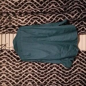 Van Houston men's dress shirt size 16 and a half. Teal